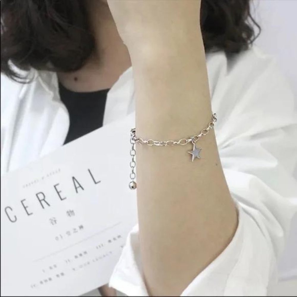 STAR 925 STERLING SILVER BRACELET, NICE BRACELET, CUTE BRACELET - Picture 5 of 8